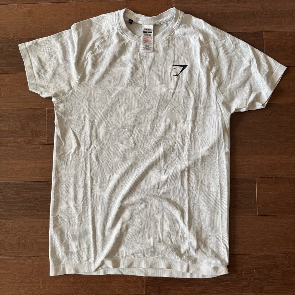 Men’s Gymshark Geo Seamless Tee - M, white